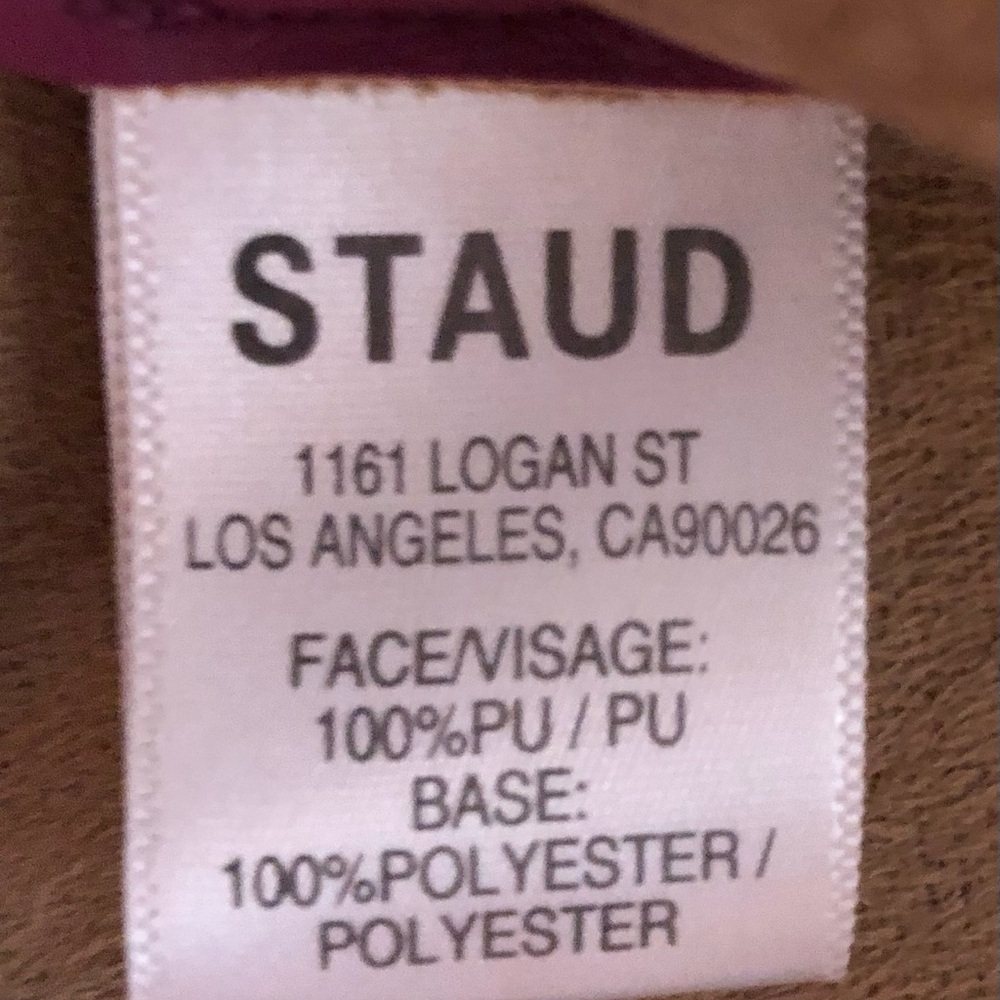 STAUD Button Down pink pleather/polyester jacket - image 4